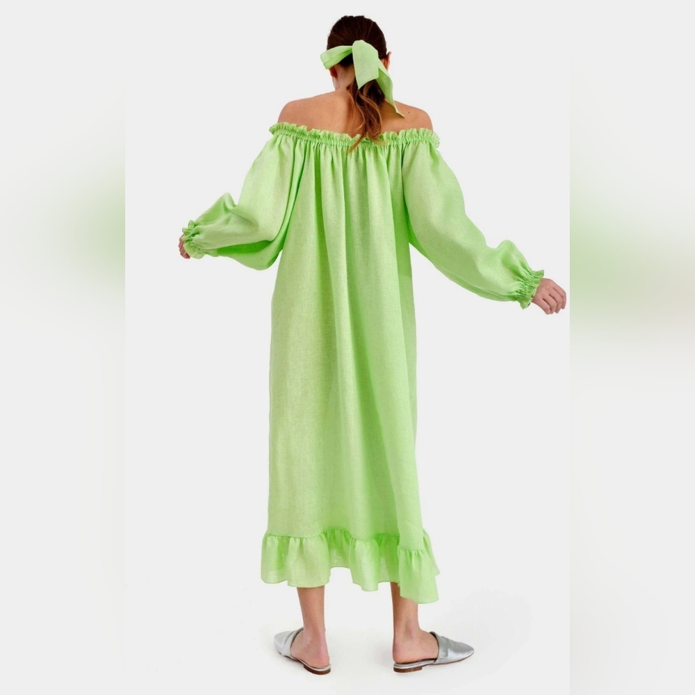 Sleeper lime green lounge dress,  one size - Picture 2 of 10
